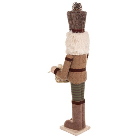 Zestaw 2 figurek dekoracyjnych KOLARI 68/91 cm Dziadek do orzechów Brązowy