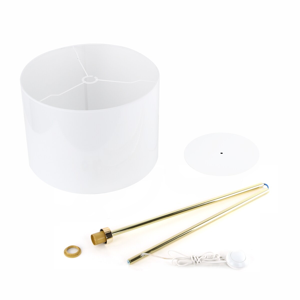 Lampa podłogowa TK Lighting UMBERTO WHITE GOLD 16033 biała złota E27 155 cm