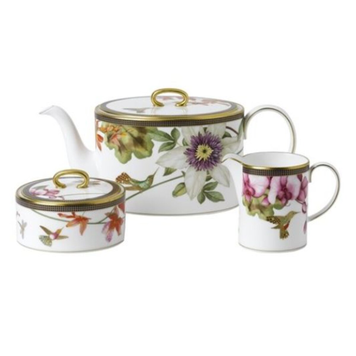 Serwis 3 el. dzbanek, cukiernica, mlecznik Hummingbird Wedgwood