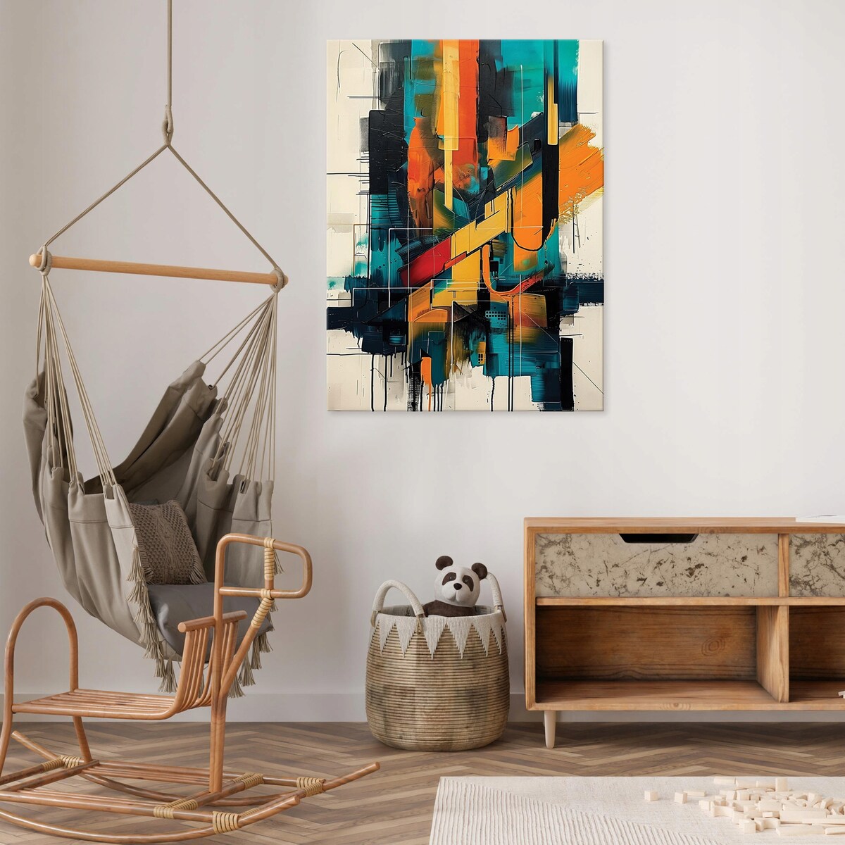 OBRAZ ABSTRAKCJA NOWOCZESNY NA PŁÓTNIE ŚCIANĘ DO SYPIALNI SALONU 60x40