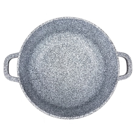 Garnek z powłoką marmurową marmurkowy szary indukcja gaz 3.3L 22cm KLAUSBERG