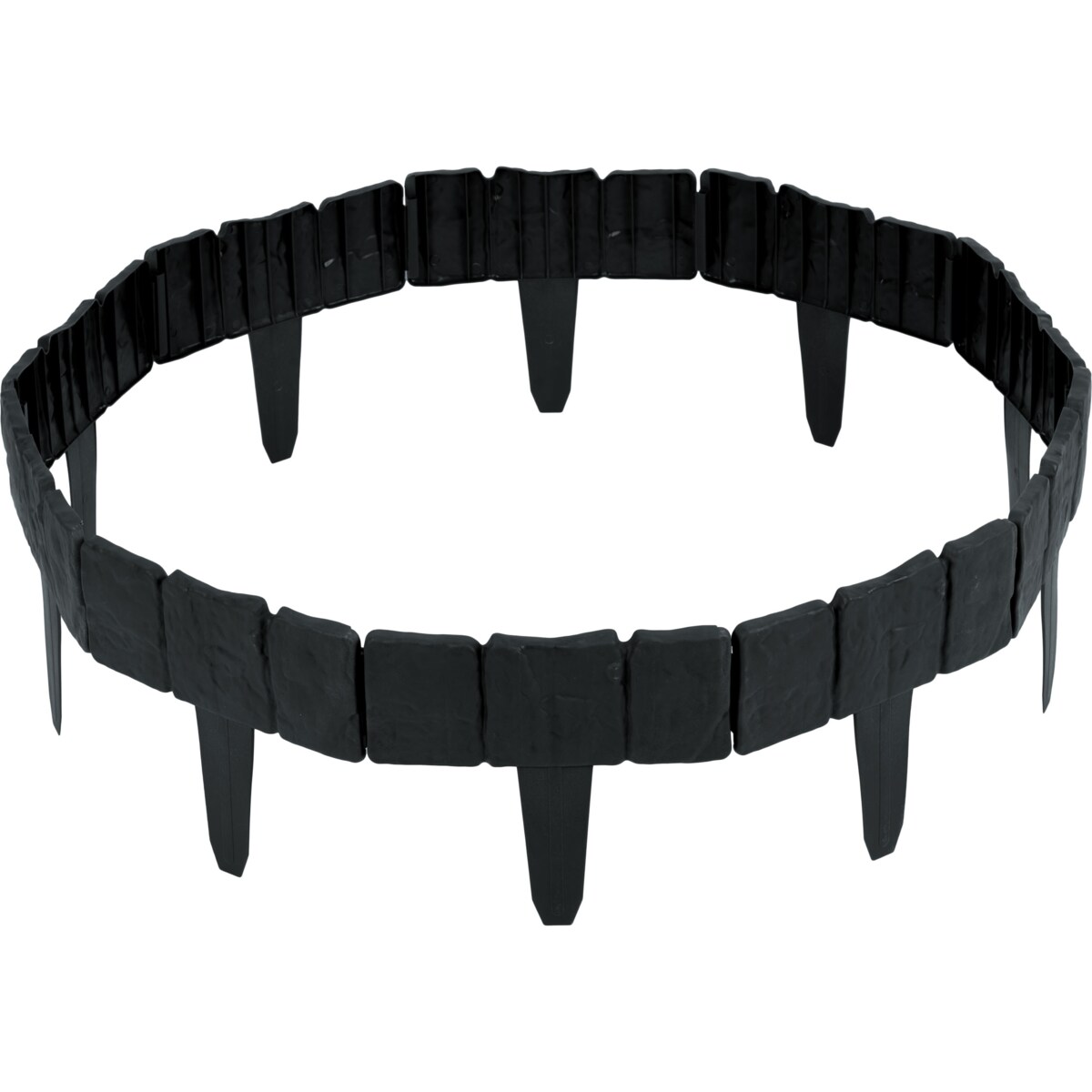 Palisada ogrodowa obrzeże ogrodowe trawnikowe czarne Plonos tworzywo płotek 250 cm