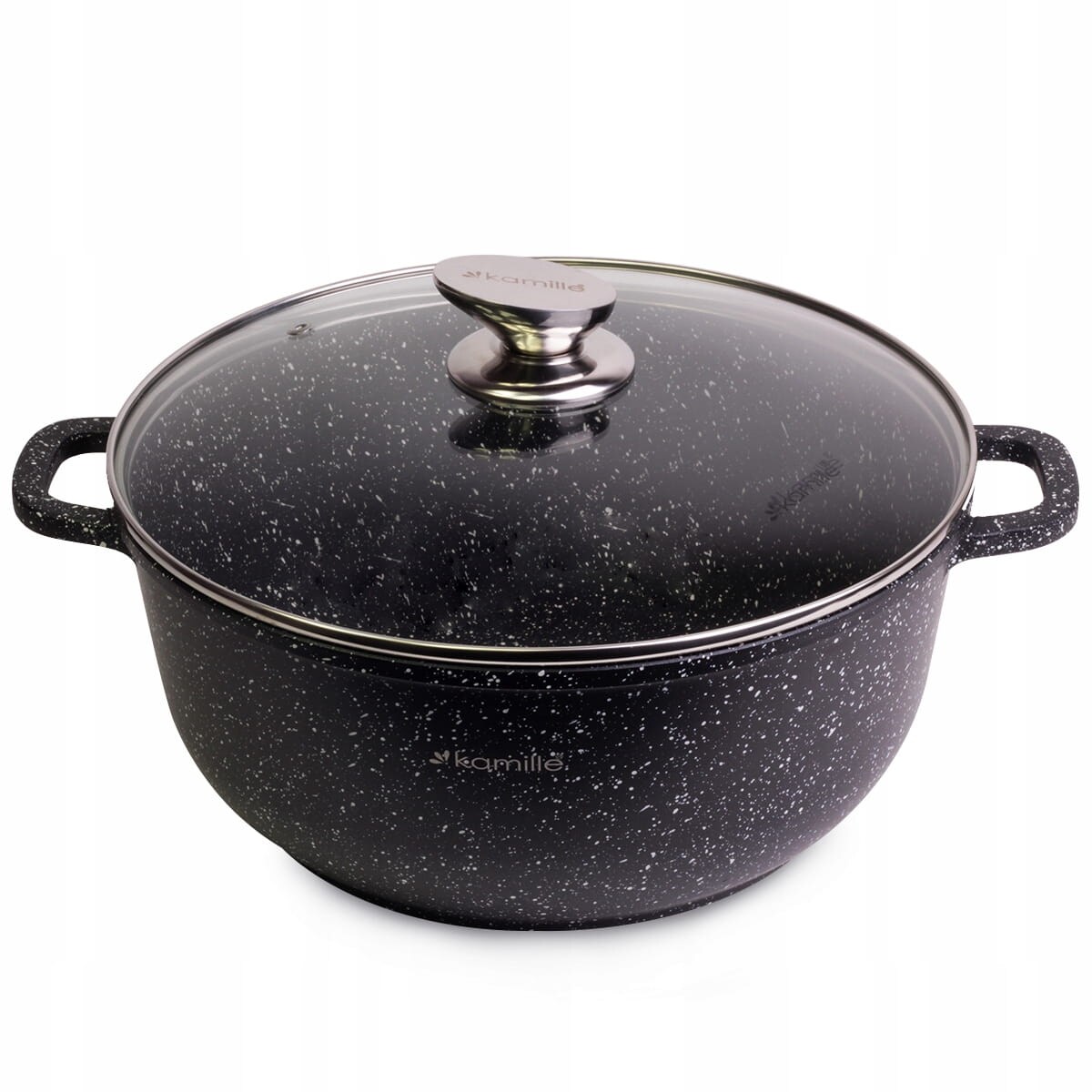 Garnek marmurowy z pokrywką 4.5L indukcja na gaz KAMILLE