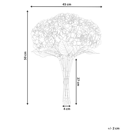 Bukiet sztucznych kwiatów PERNES 50 cm Fioletowy