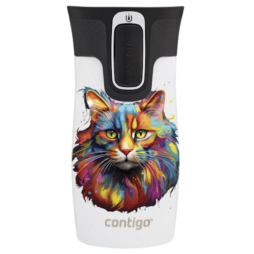 Kubek termiczny Contigo West Loop Mini 300ml - Kot - Biały Metalik