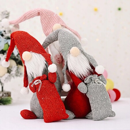 Skrzat Krasnal Mikołaj Z Workiem Świąteczny Duży