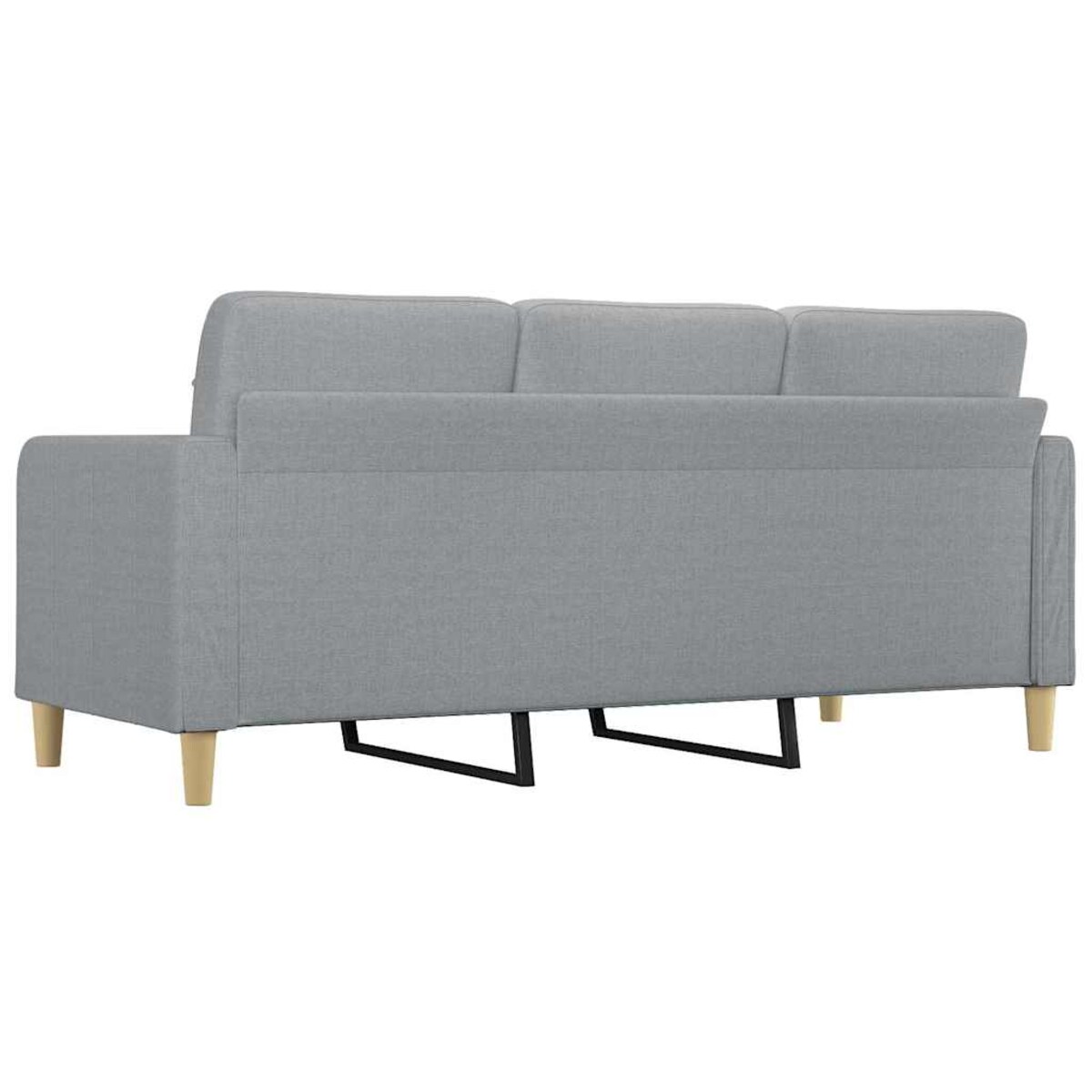 vidaXL Sofa 3-osobowa, jasnoszara, 180 cm, tapicerowana tkaniną