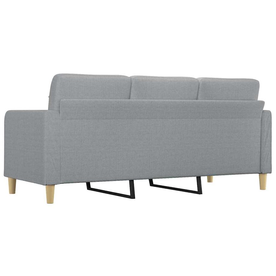 vidaXL Sofa 3-osobowa, jasnoszara, 180 cm, tapicerowana tkaniną