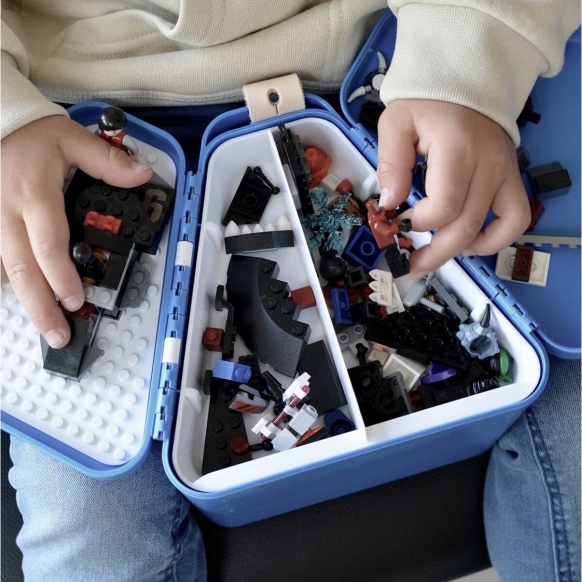 Przenośne pudełko, pojemnik na zabawki TeeBee - turkusowe