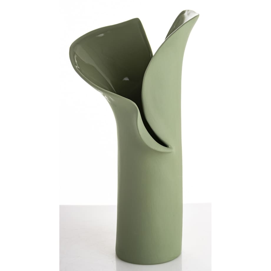 Wazon porcelanowy 35x19x14 cm LARRY zielony