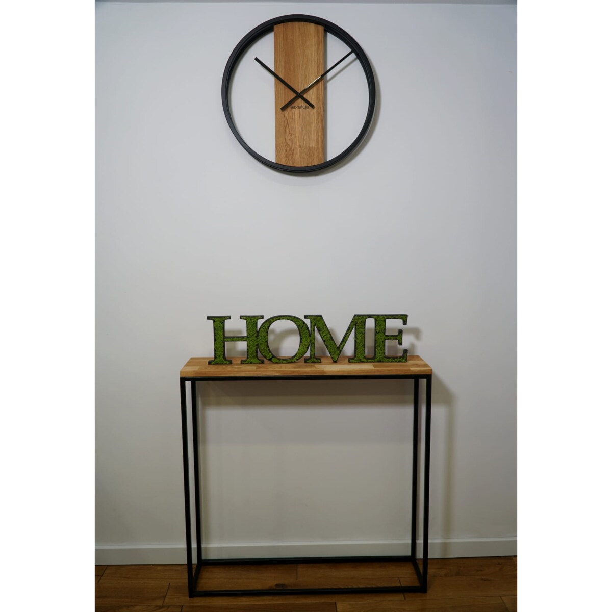 Konsola loftowa czarna 80x80x20cm pojedyncza