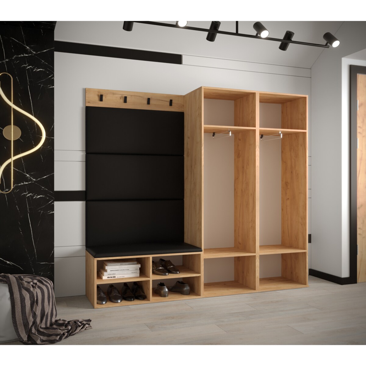 Garderoba do przedpokoju Abiks MIRO 5 craft+manila16