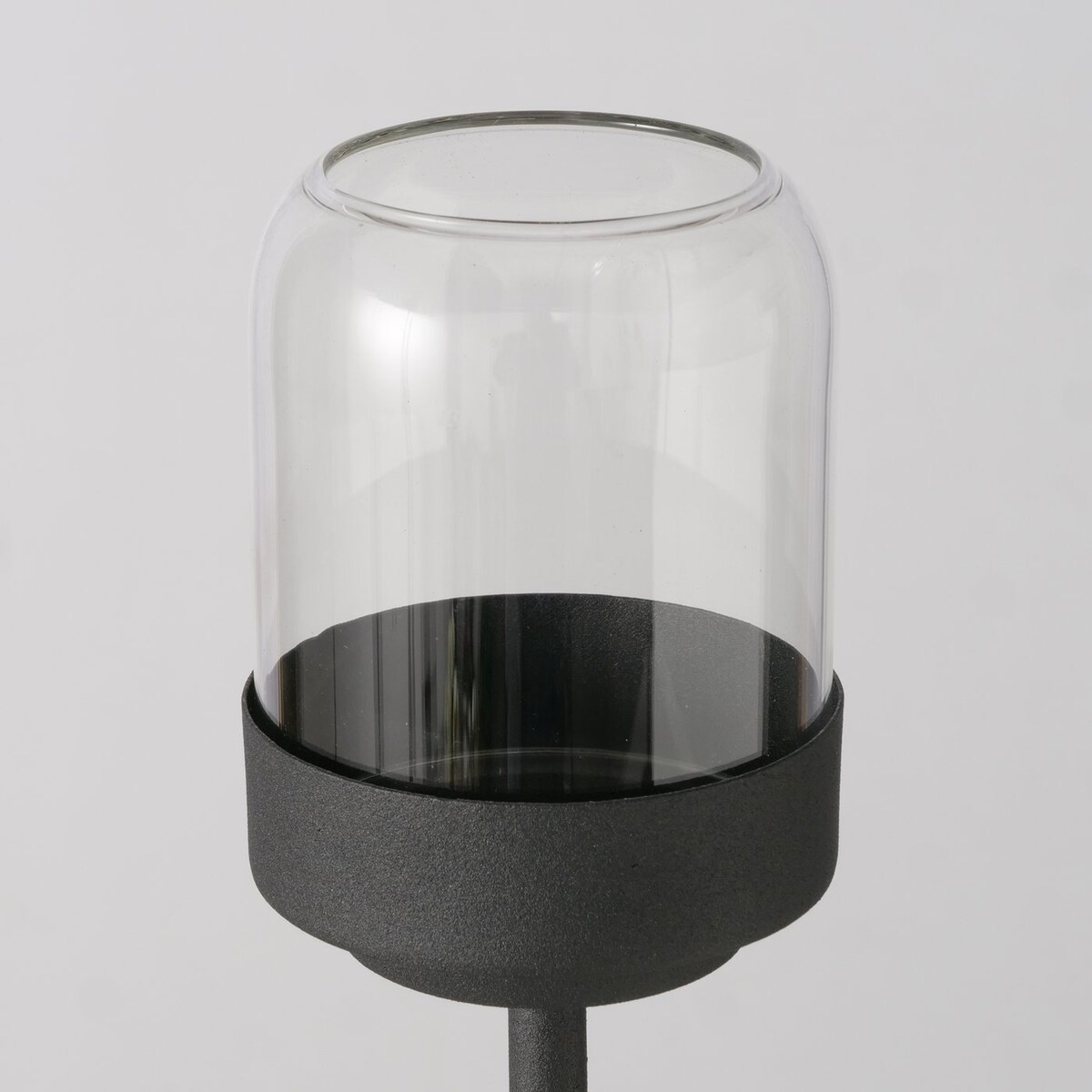 Zestaw metalowych lampionów ze szklaną kopułą SENZA, 3 szt