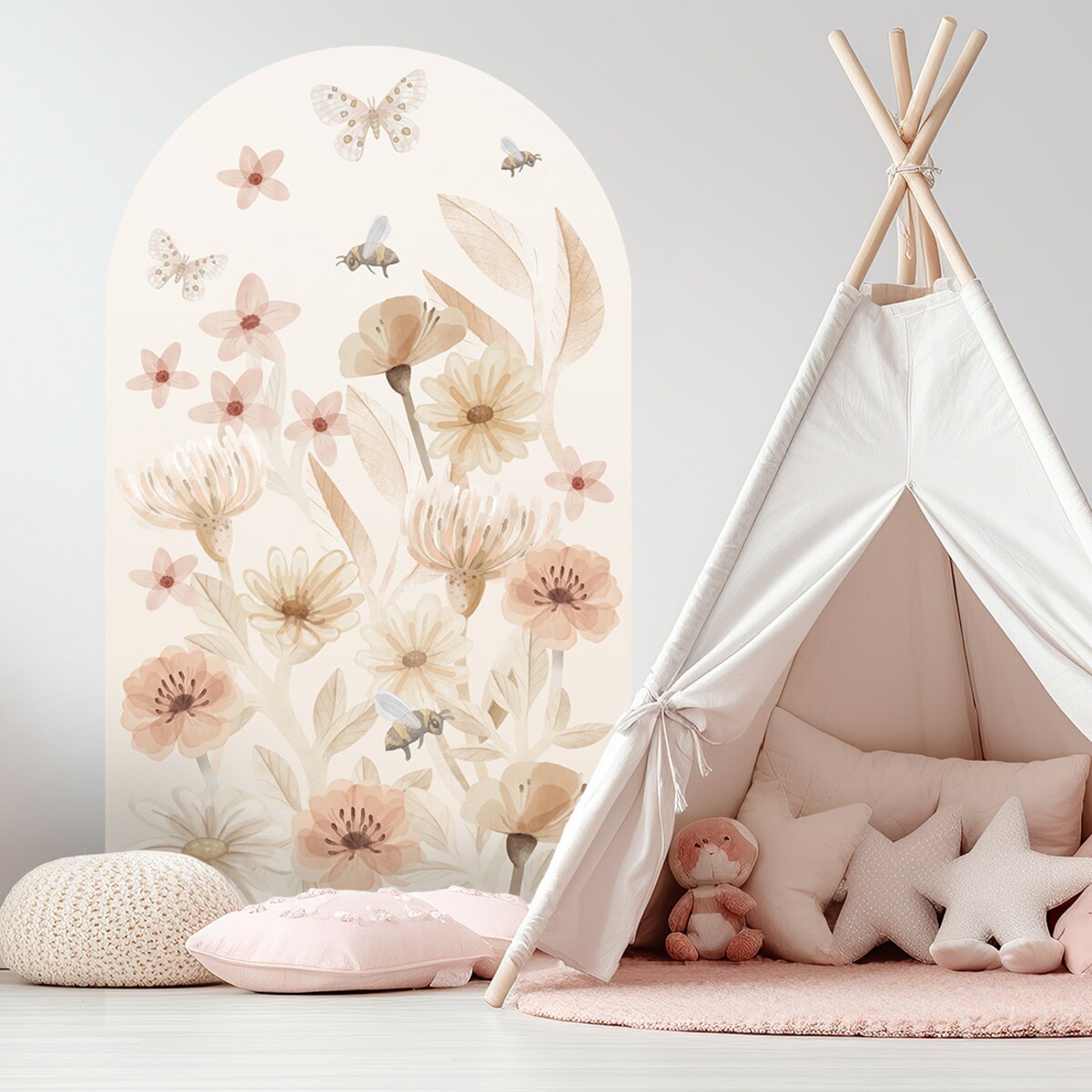 Naklejka na ścianę łuk Łąka XXL