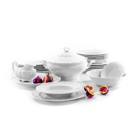 Serwis obiadowy dla 12 osób 44 el. Maria Teresa Biała C000