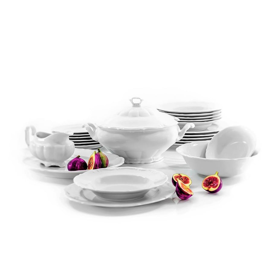Serwis obiadowy dla 12 osób 44 el. Maria Teresa Biała C000