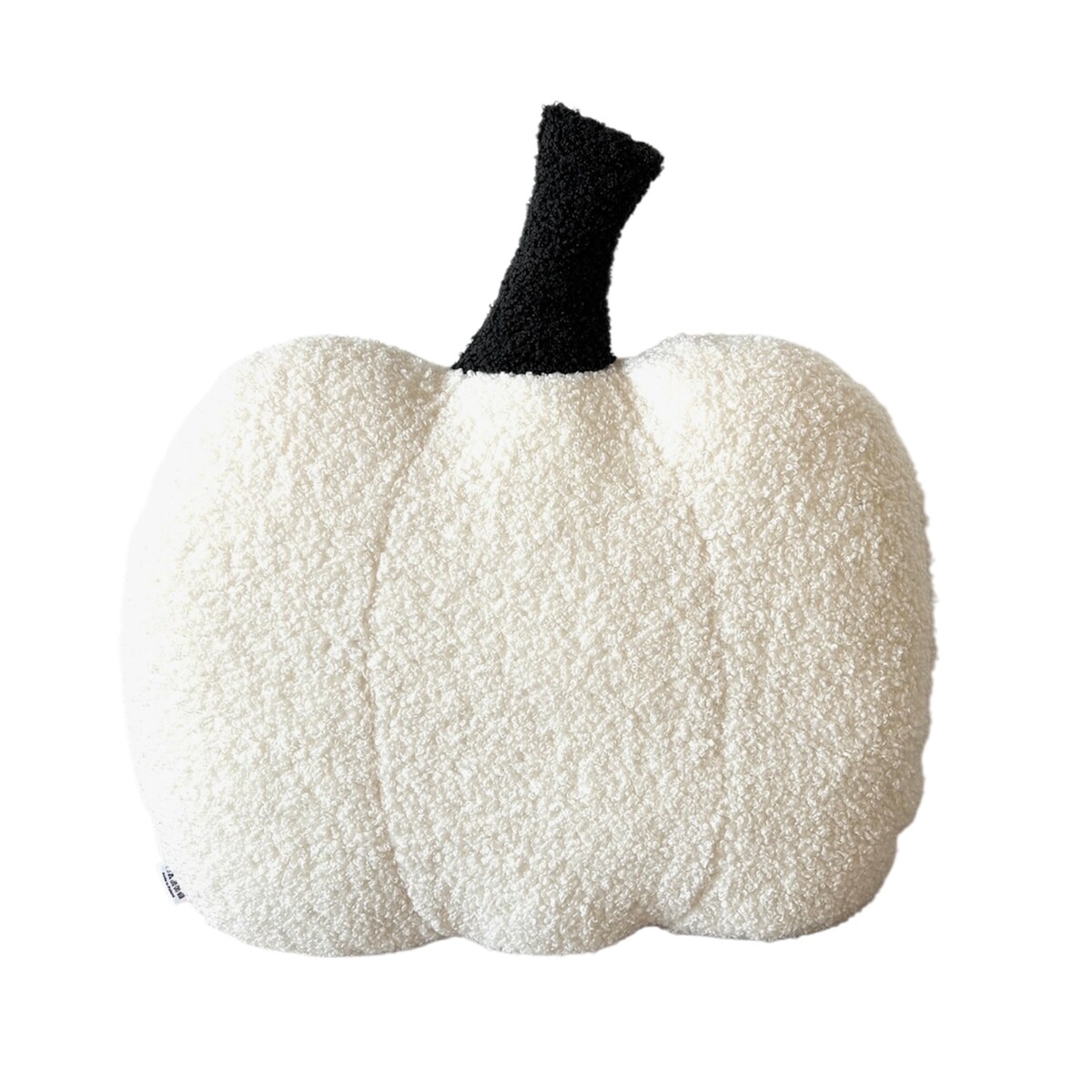 Poduszka jesienna Dynia boucle biała