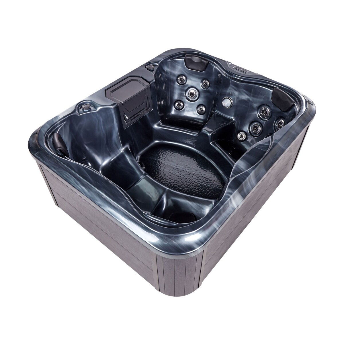 Wanna ogrodowa z hydromasażem szara ARCELIA