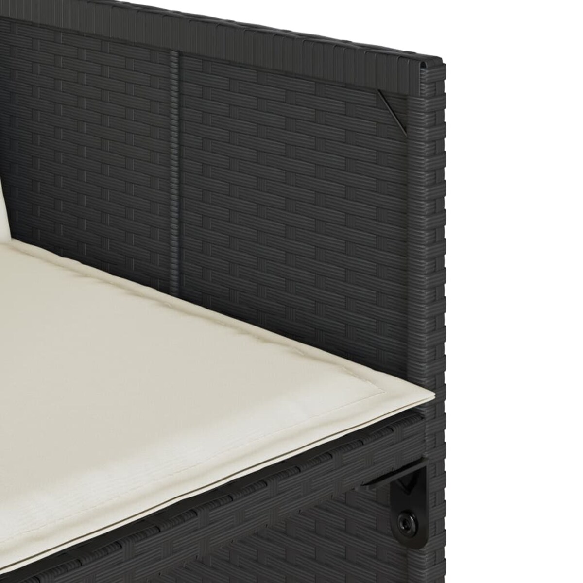 vidaXL 5-cz. zestaw mebli ogrodowych z poduszkami, czarny, polirattan