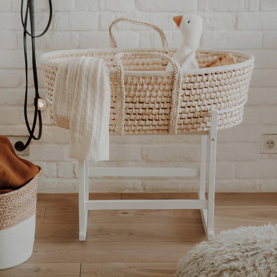 Bujak na kosz Happy Moses - RockingBaby Stand biały