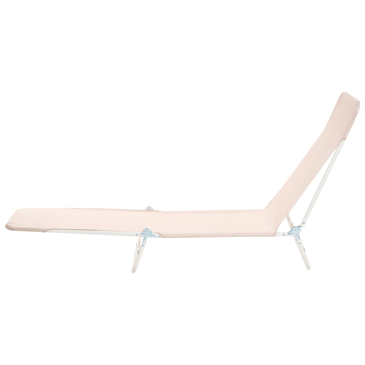 Leżak ogrodowy KASTORIA Składane Metal Beżowy