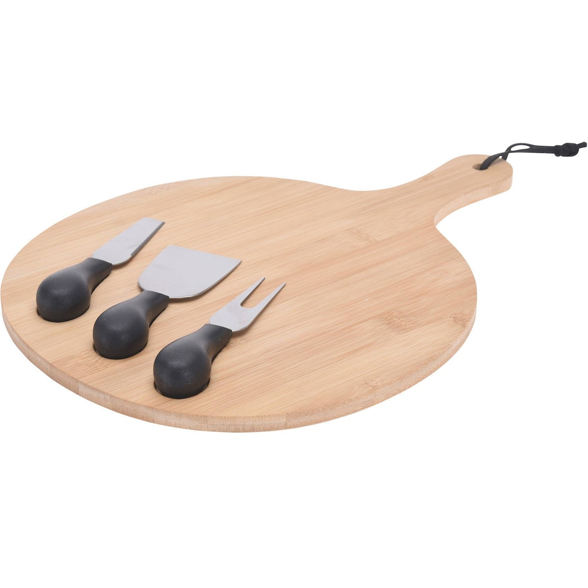 Deska do serwowania serów, bambusowa, 3 noże w zestawie
