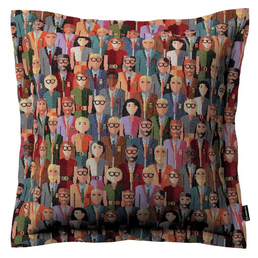 Dekoria Poszewka Mona na poduszkę 45x45 kolorowe ludzkie postacie