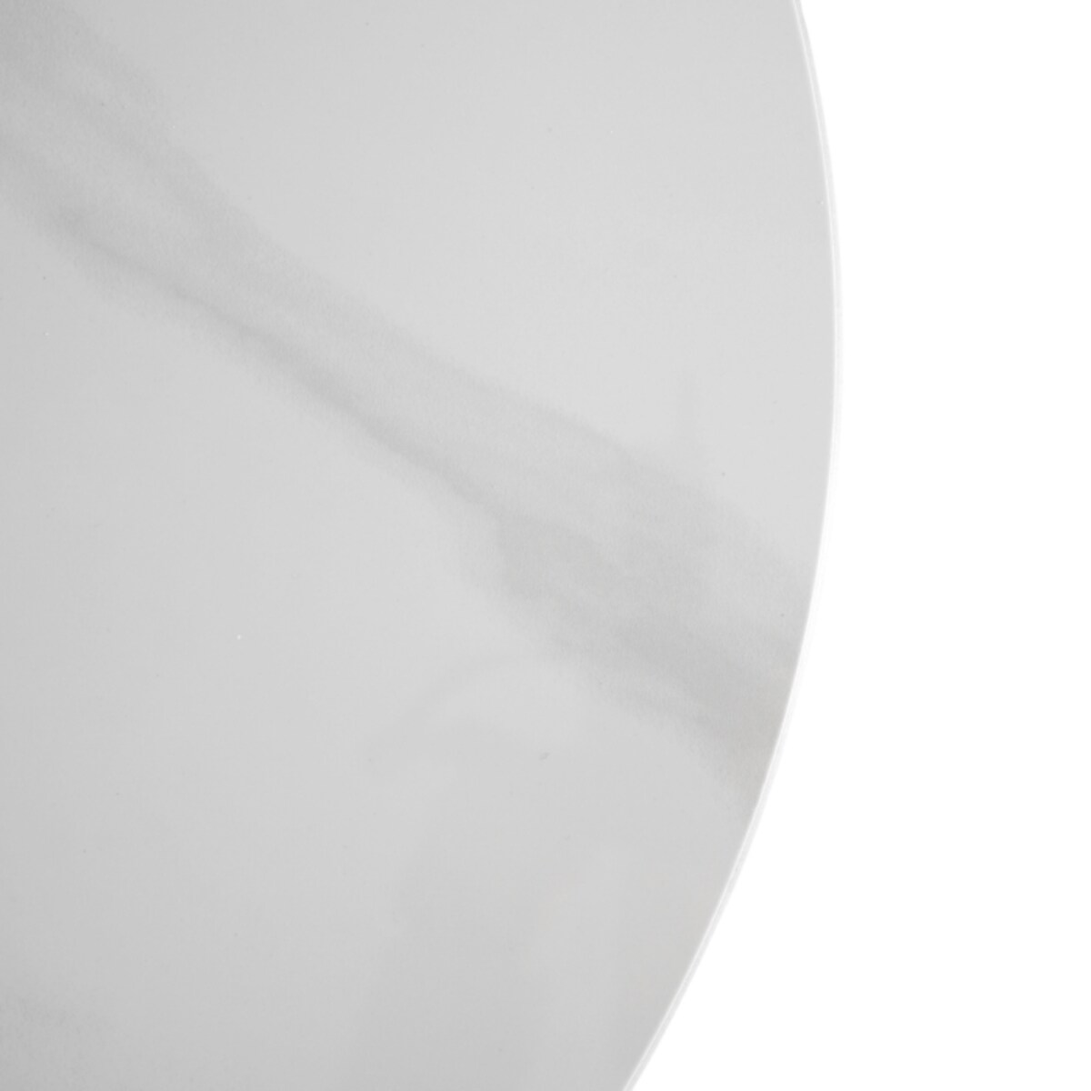 Stolik Kawowy Okrągły Ceramiczny Ława Okrągła Marmur Biały Połysk KORIN