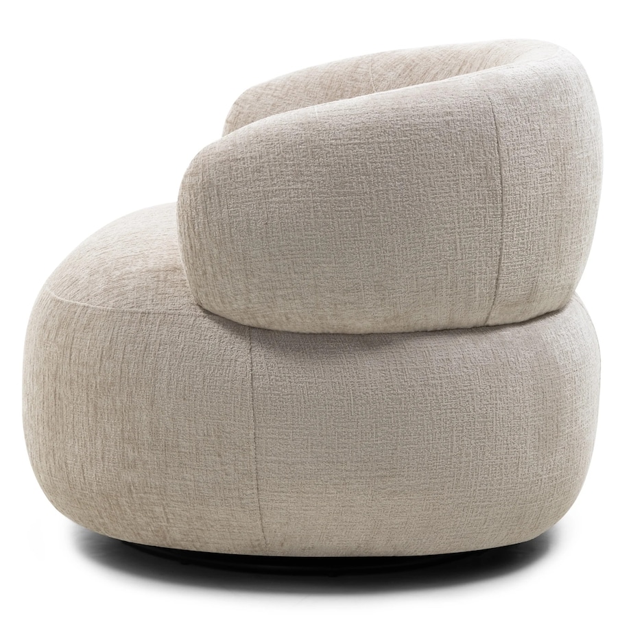 Fotel obrotowy 75x82x85 cm BAMBEL jasnobeżowy