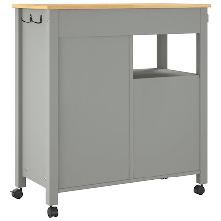 vidaXL Wózek kuchenny MONZA, 84x40x88,5 cm, lite drewno sosnowe