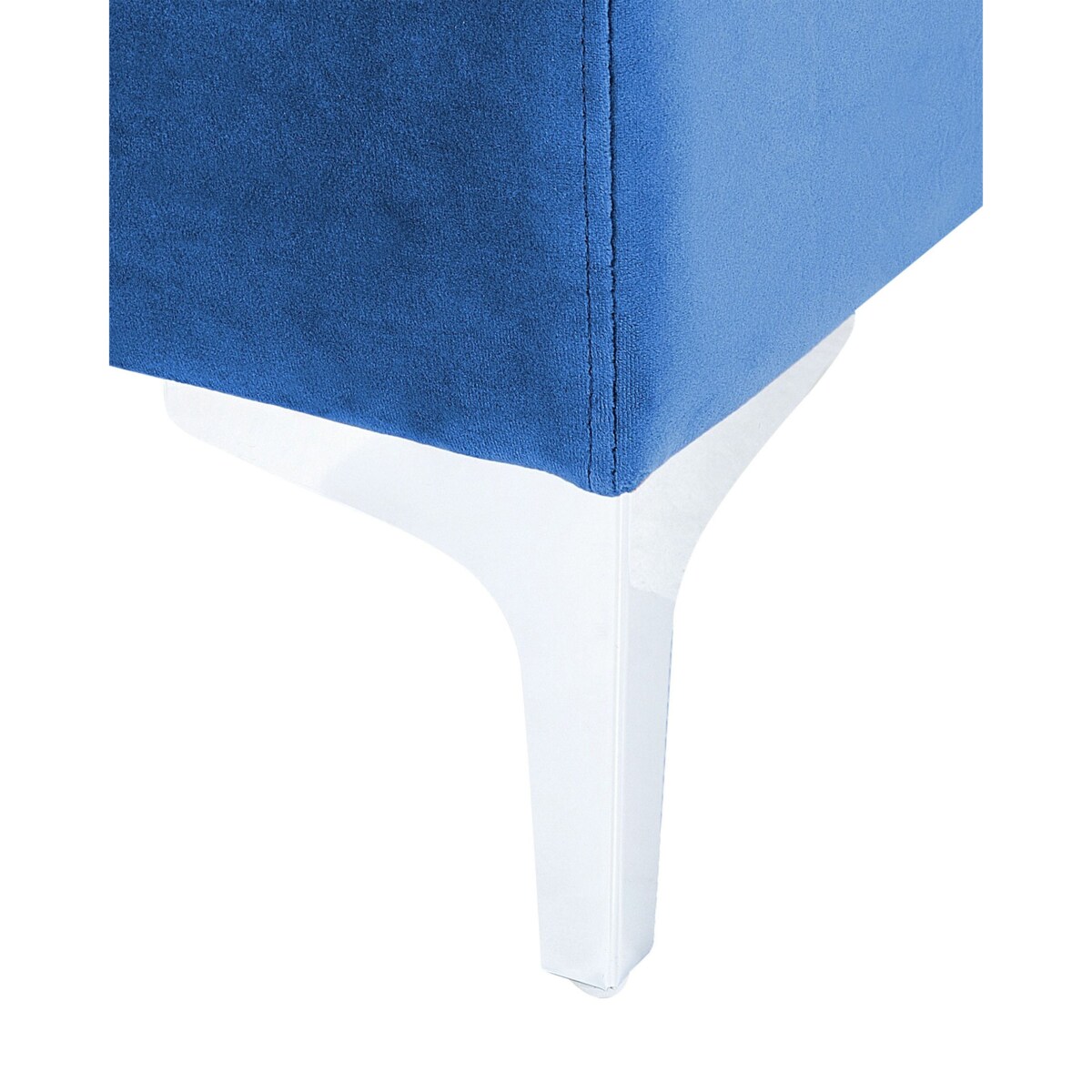 Moduł narożny welurowy niebieski EVJA