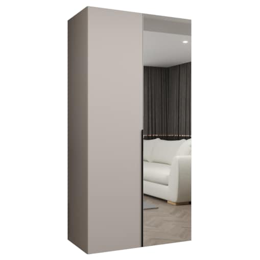 Szafa uchylna otwierana ALICANTE 2 100 wys. 202 cm Kaszmir + u. Czarny