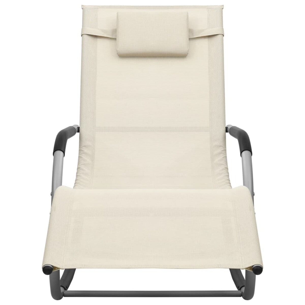 vidaXL Leżak, tworzywo textilene, kremowo-szary