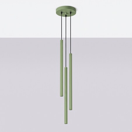 Lampa wisząca PASTELO 3P szałwiowa