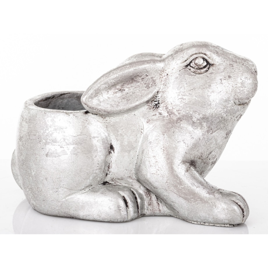 Osłonka cementowa 15x13x22 cm KRÓLIK srebrny