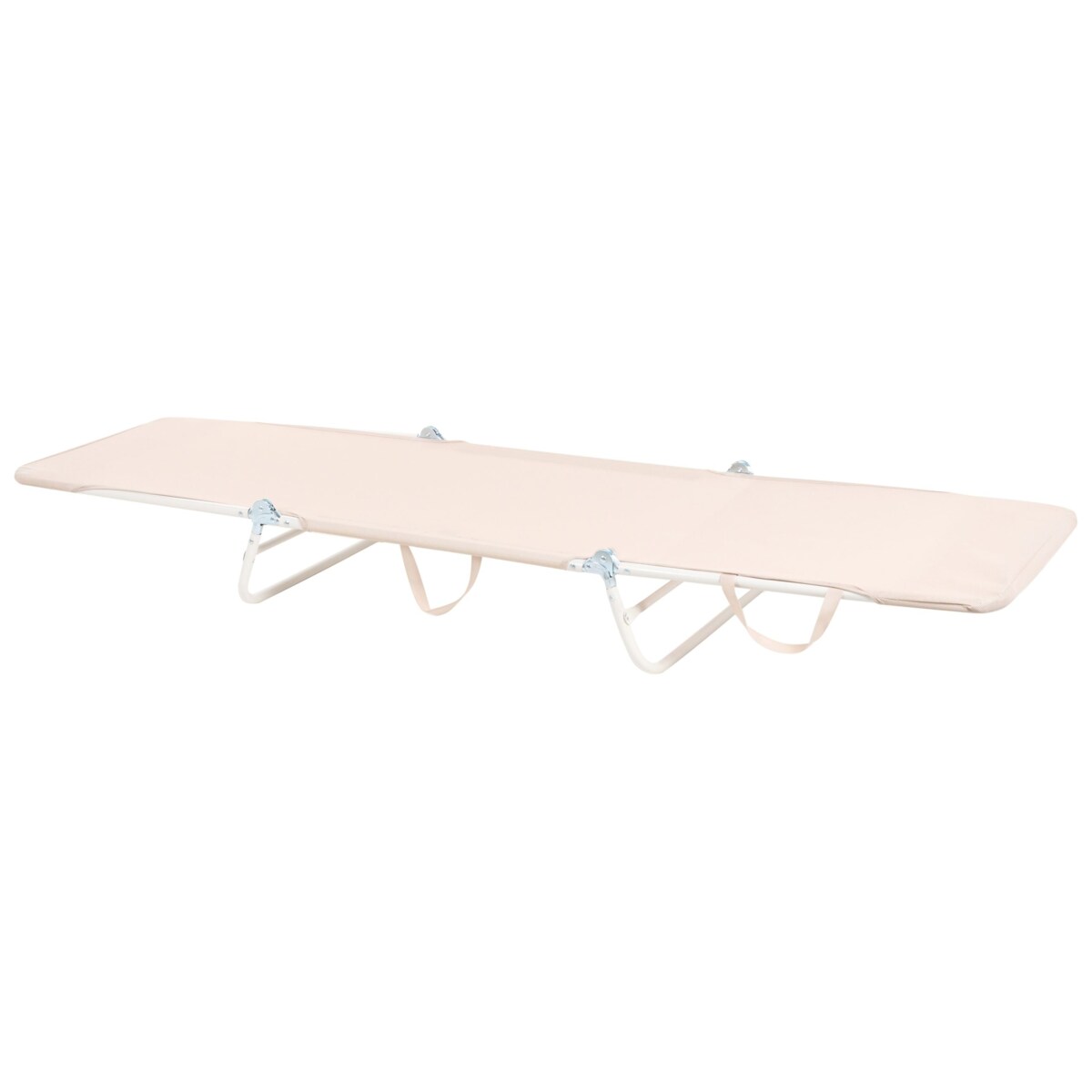 Leżak ogrodowy KASTORIA Składane Metal Beżowy