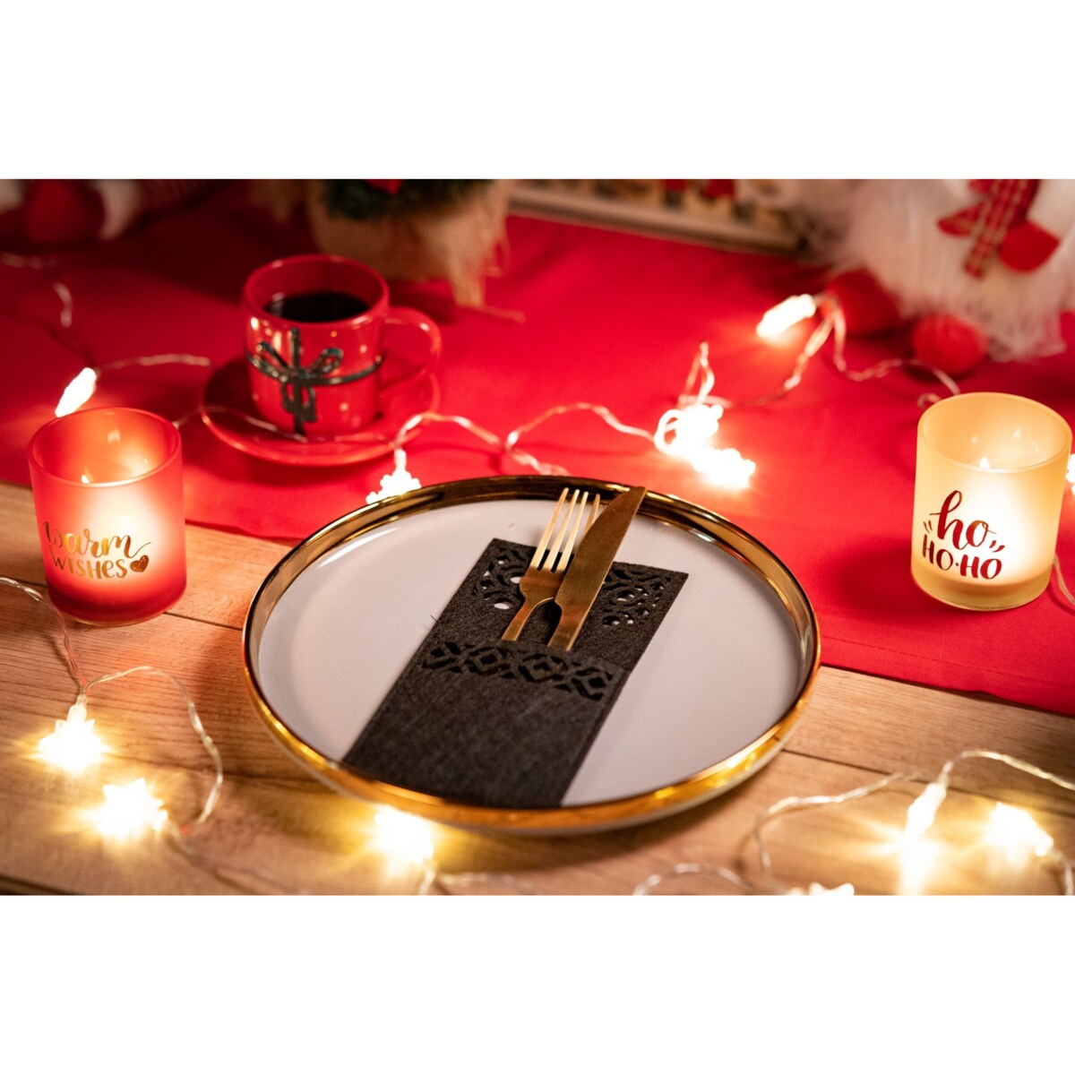 Pokrowiec na sztućce Świateczny 8 szt (KF357-4B x2)