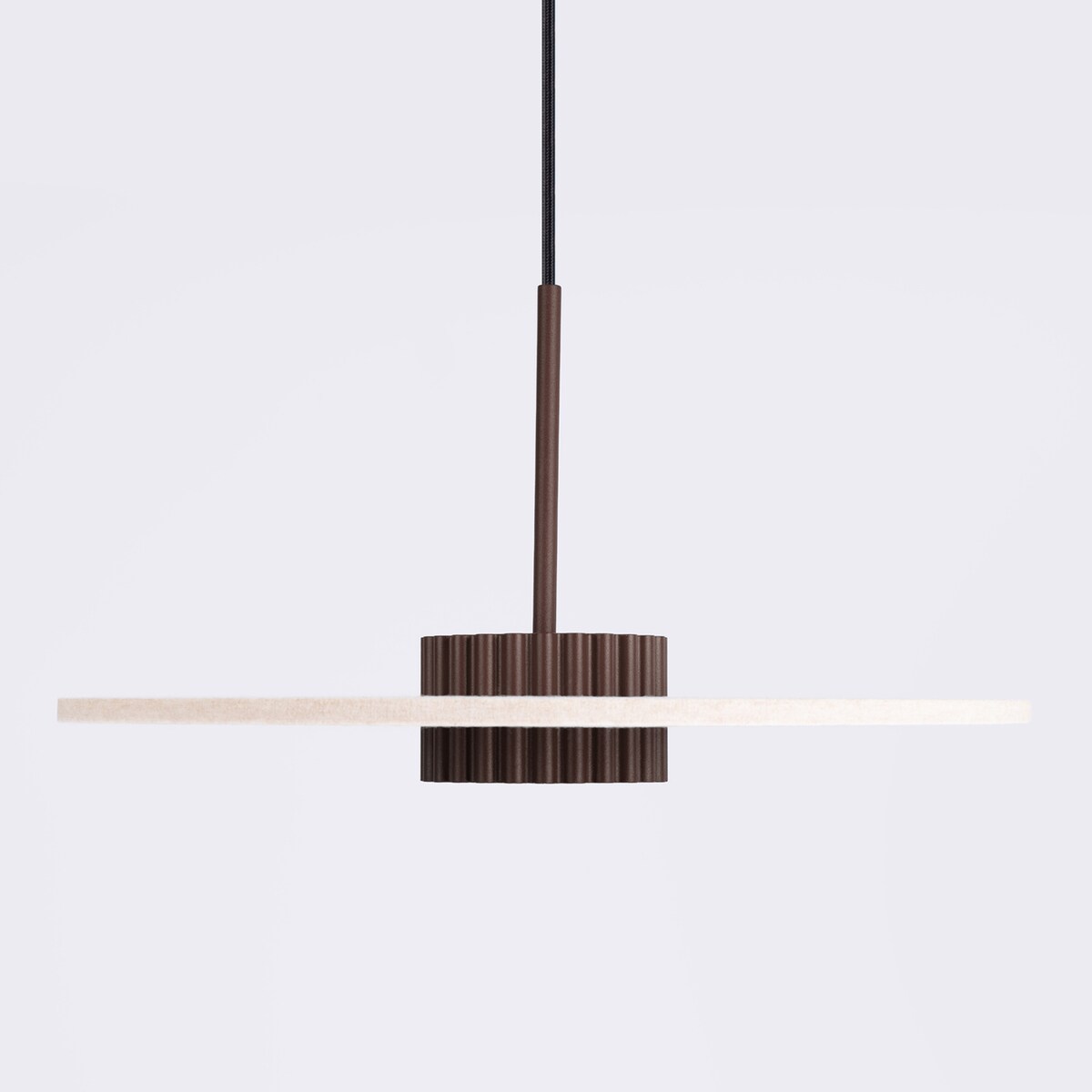Lampa wisząca OVO 1 brązowa/beżowa filc Gx53