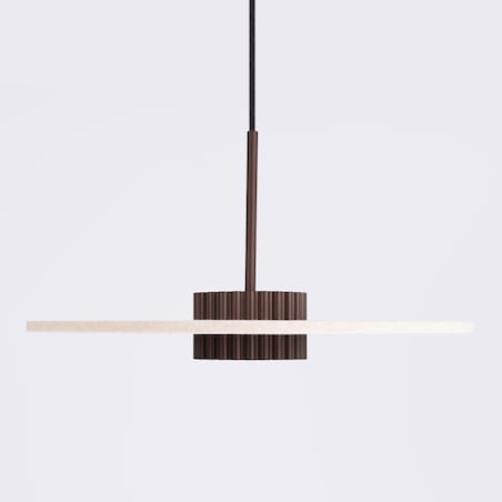 Lampa wisząca OVO 1 brązowa/beżowa filc Gx53