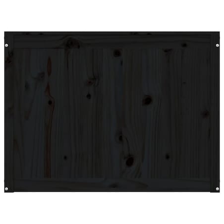 vidaXL Skrzynia na pranie, czarna, 88,5x44x66 cm, lita sosna