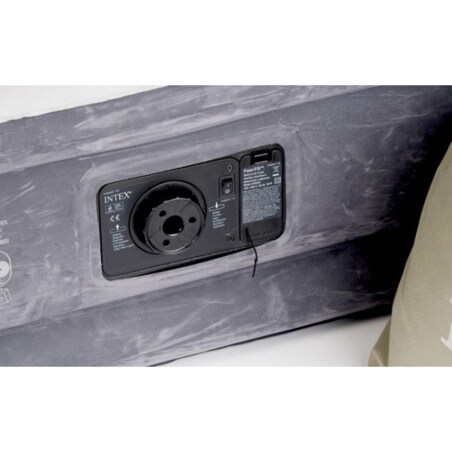 Materac welurowy z pompką 203x152x56 cm INTEX