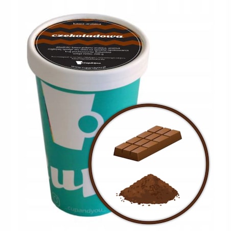 Kawa aromatyzowana CZEKOLADOWA mielona EKO ARABICA deserowa Cup&You 200g