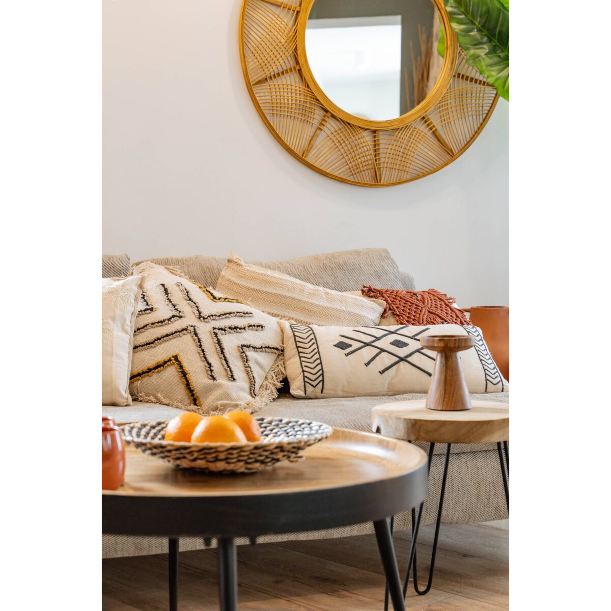 Świecznik drewniany, 13 cm, drewno akacjowe