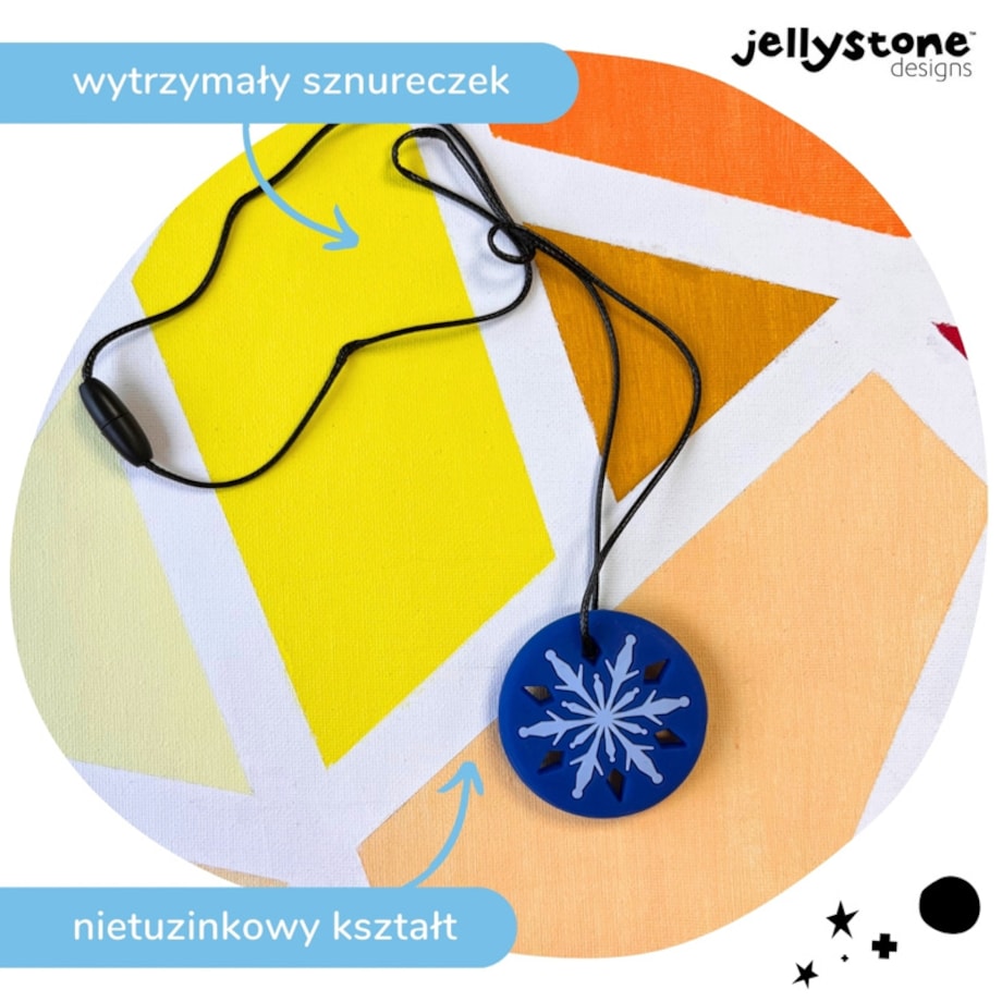 Wisiorek antystresowy Płatek śniegu granatowy Jellystone Designs