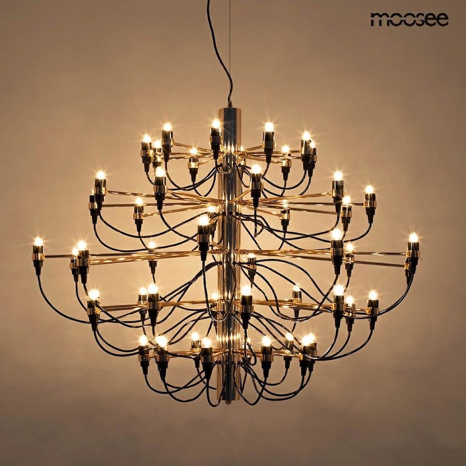 Lampa wisząca Gino MSE010100306 industrialna czarna złota