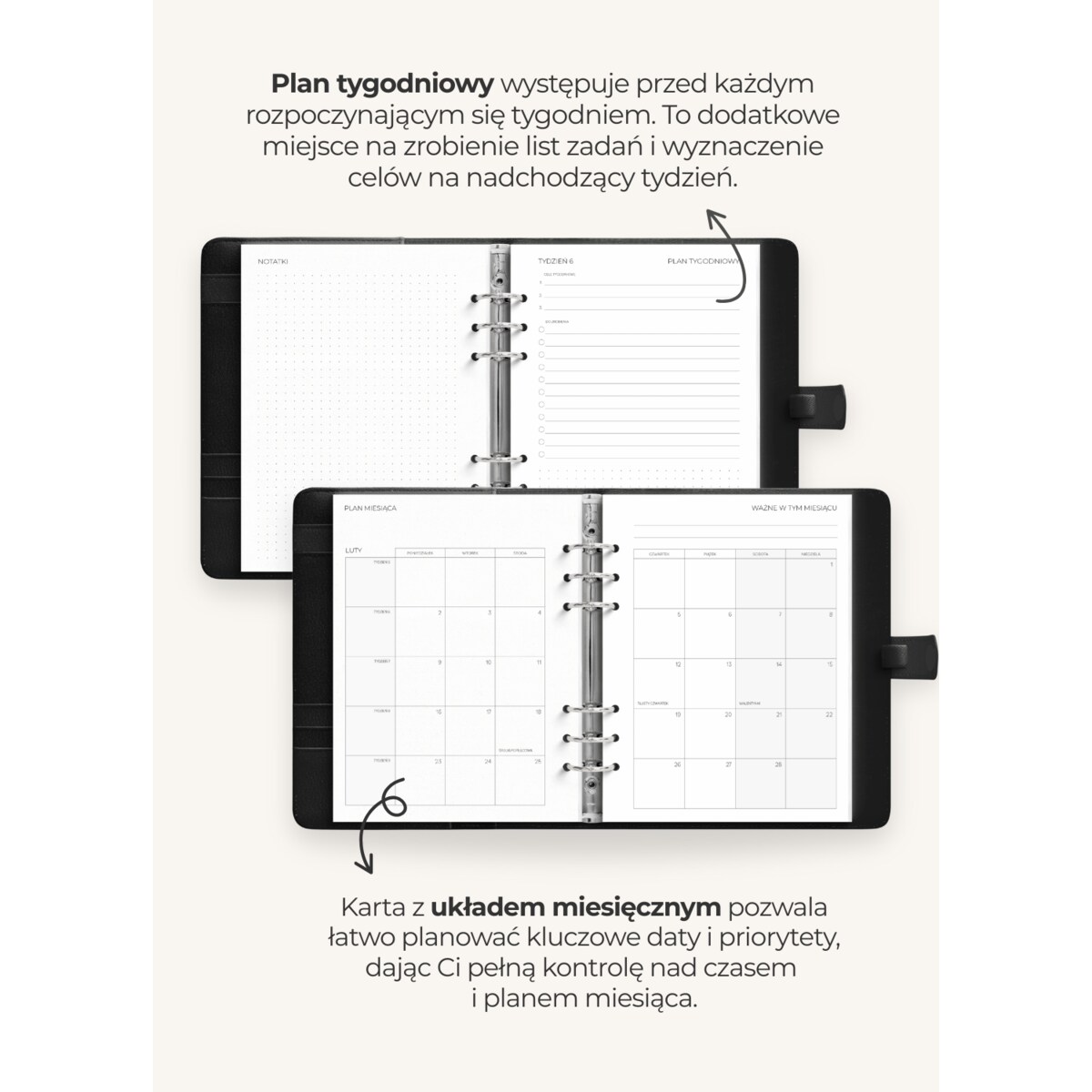 Wkład do organizera – PLANNER DATOWANY TYGODNIOWY 2026!