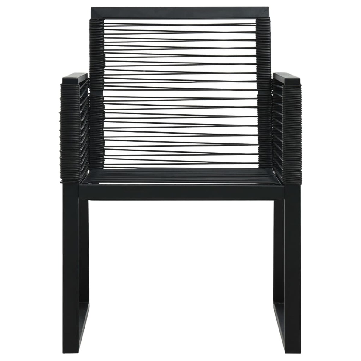 vidaXL 9-cz. zestaw mebli ogrodowych, rattan PVC, czarny