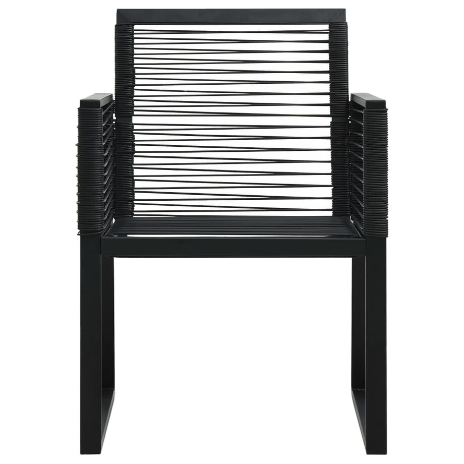 vidaXL 9-cz. zestaw mebli ogrodowych, rattan PVC, czarny