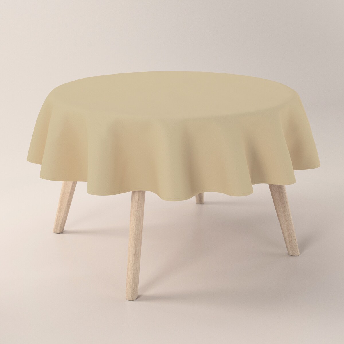 Obrus okrągły 160 x 160 cm waniliowy