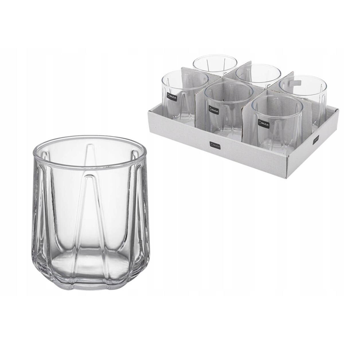 KOMPLET SZKLANKI 6x 360 ml NA DRINKI NAPOJE soki kompot grill niskie WZOREK